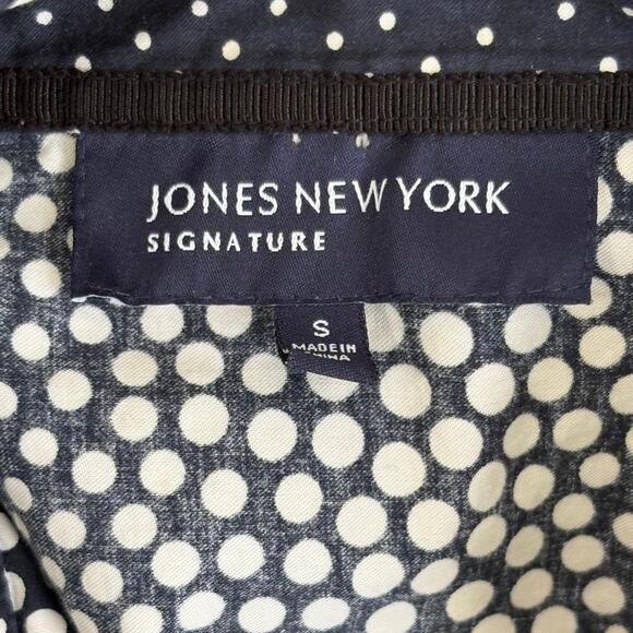 Y2K Jones Polka Dot Cyber Rave Long Sleeve Collared Blouse - Picture 5 of 7